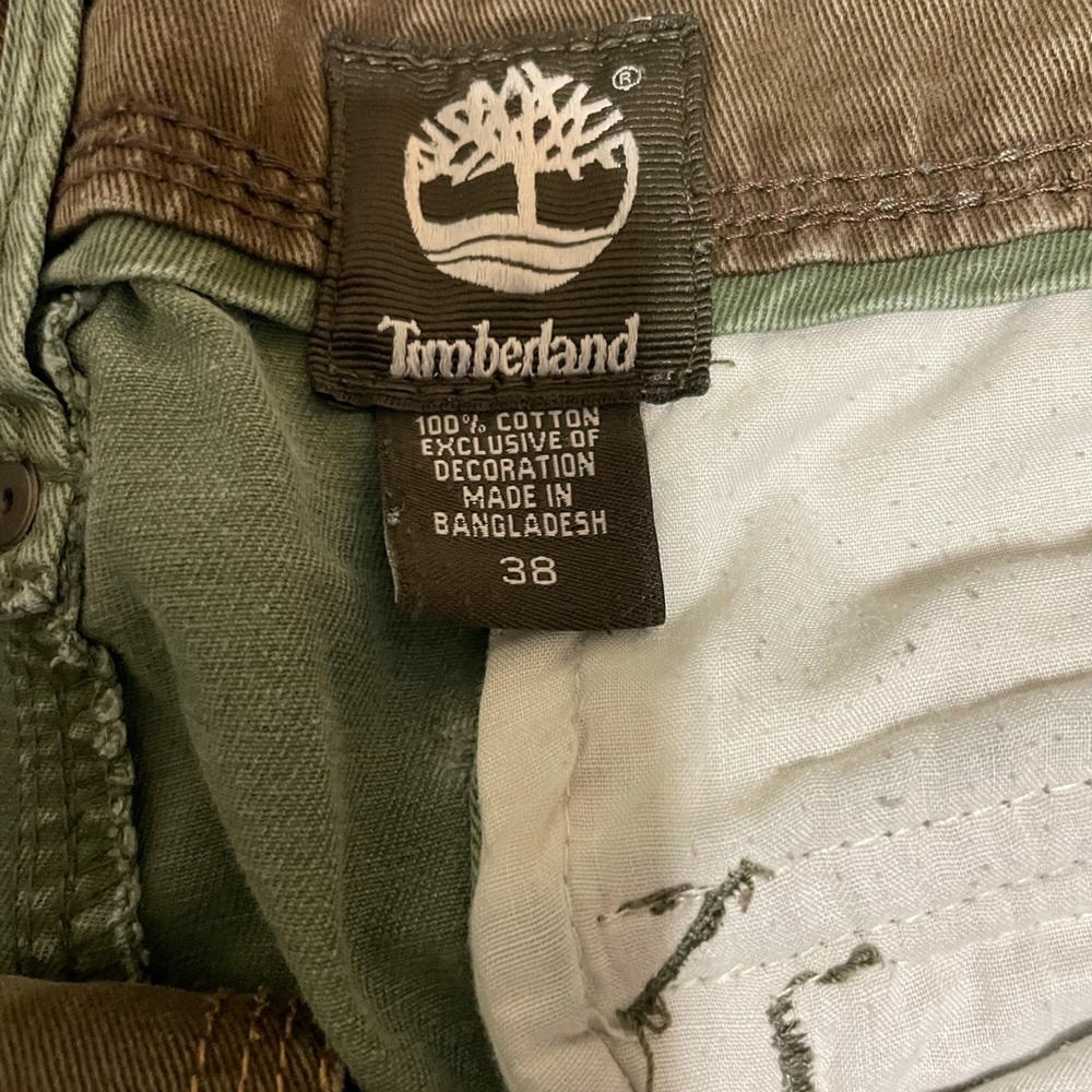 Green cargo shorts